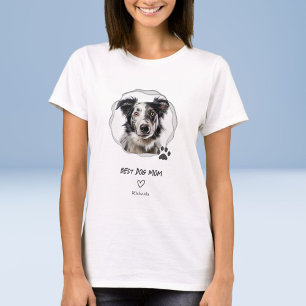 Cute Best Dog Mum Photo Women's T-Shirt