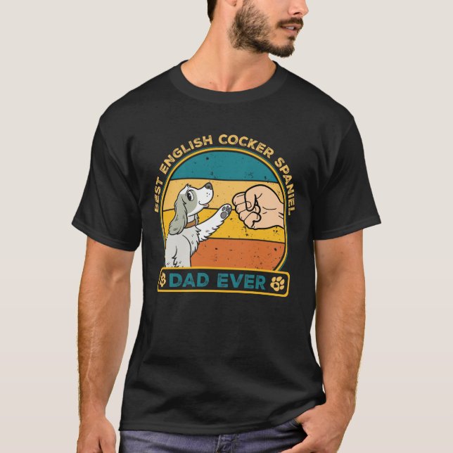Cute Best English Cocker Spaniel Dad Dog T-Shirt (Front)