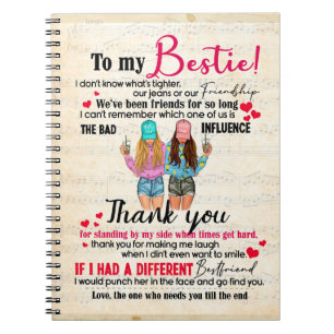 Cute Best Friend Gift, Funny Friendship Day Gifts Notebook