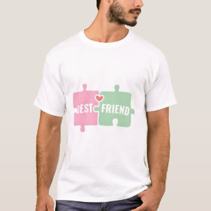 Cute Best Friend Heart Puzzle Pieces T-Shirt