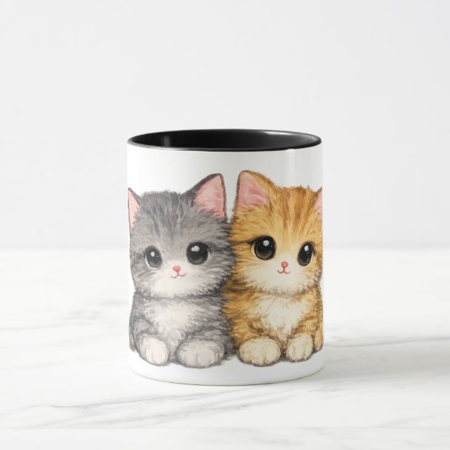 Cute Best Friends Kitten Mug (Center)
