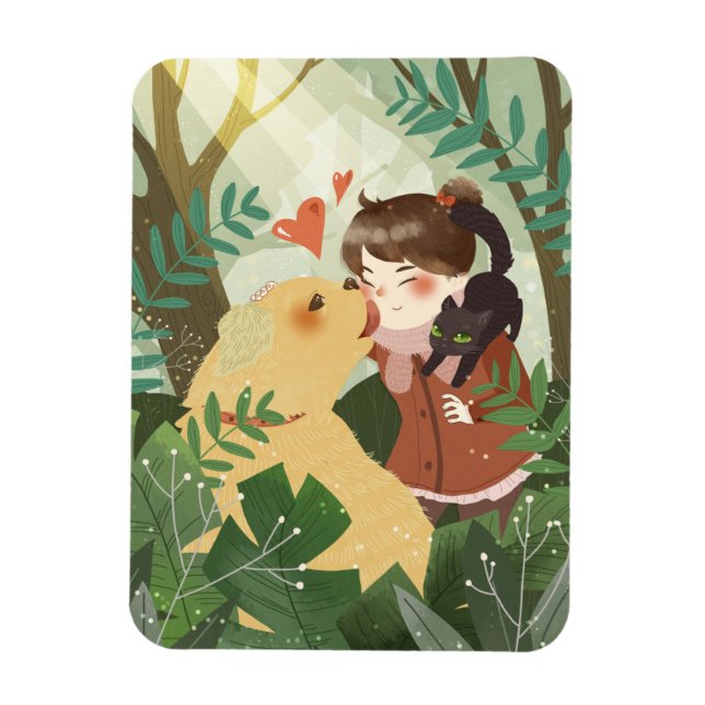 Cute Best Friends Magnet (Vertical)