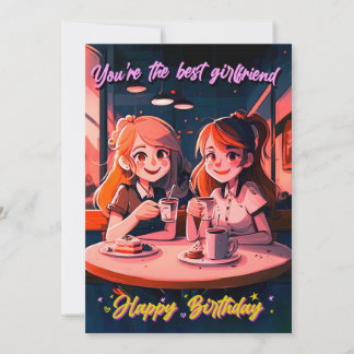 Cute Best Girlfriend Birthday Card