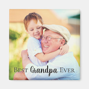 Cute Best Grandpa Pops Grand Dad Ever Photo Magnet
