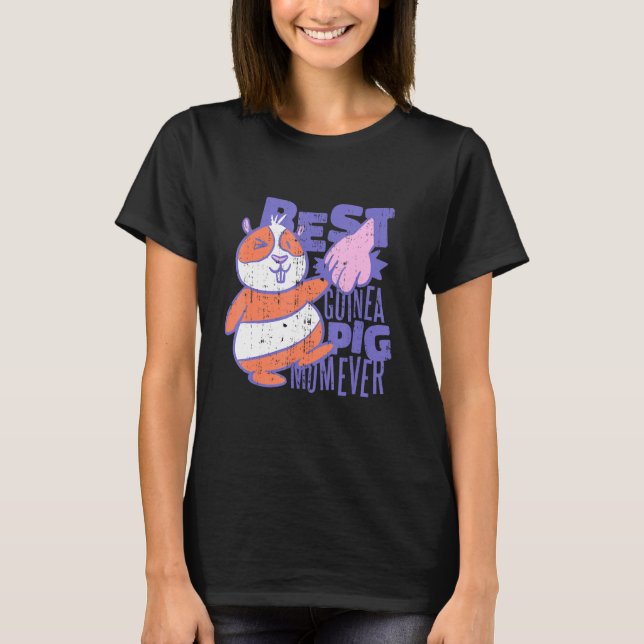 Cute Best Guinea Pig Mum For Women And Girls T-Shirt (Front)