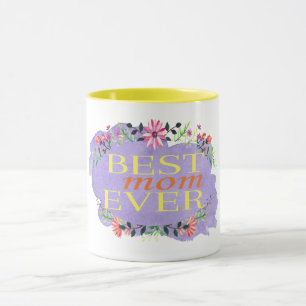 Cute Best Mum Ever Floral Mother's Day Gift Mug