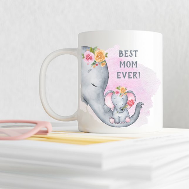 Cute Best Mum Ever Large Coffee Mug (Creator Uploaded)