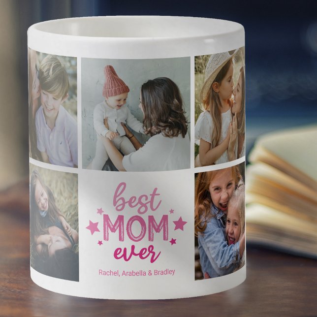 Cute Best Mum Ever Photo Collage Coffee Mug (Creator Uploaded)