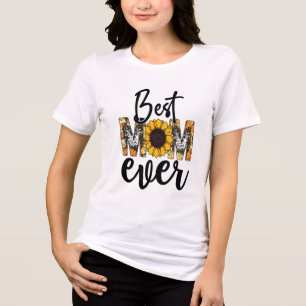 Cute Best Mum ever word art Tri-Blend Shirt