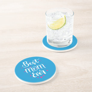 Cute Best Mum Text And Little Stars Coaster