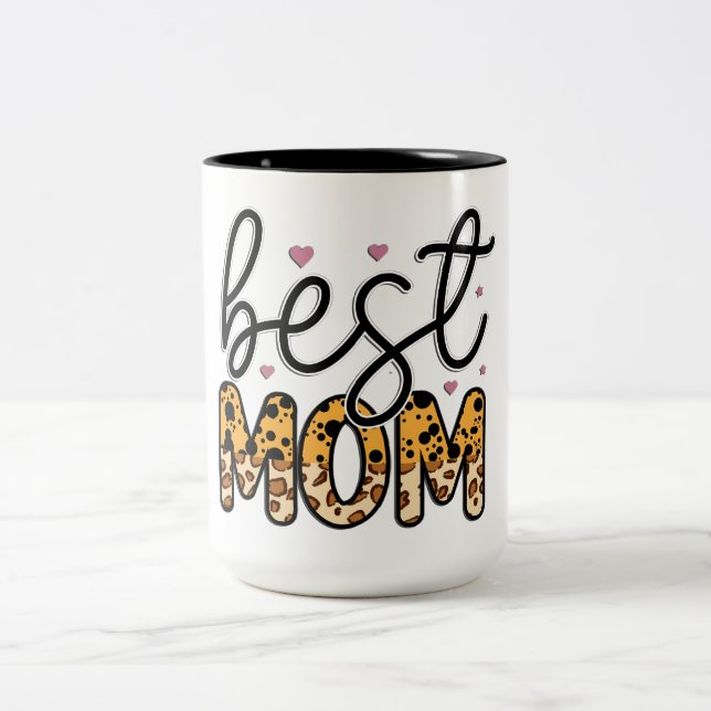 Cute Best Mum  Two-Tone Coffee Mug (Center)