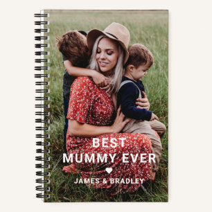 Cute Best Mummy Ever Heart Mother's Day Photo Notebook