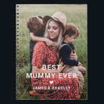 Cute Best Mummy Ever Heart Mother's Day Photo Notebook<br><div class="desc">Cute Best Mummy Ever Heart Mother's Day Photo Notebooks features your favourite photo with the text "best mummy ever" in modern white script with a heart and your names below. Personalise by editing the text in the text box provided and adding your own picture. Designed by ©2022 Evco Studio www.zazzle.com/store/evcostudio...</div>