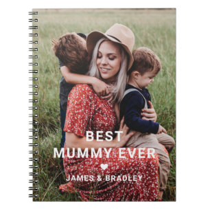 Cute Best Mummy Ever Heart Mother's Day Photo Notebook