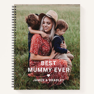 Cute Best Mummy Ever Heart Mother's Day Photo Notebook