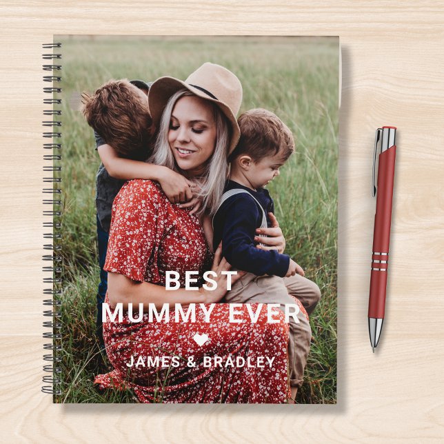 Cute Best Mummy Ever Heart Mother's Day Photo Planner (Creator Uploaded)