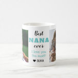 Cute Best Nana Ever Love You Most 2 Photo Coffee   Mug<br><div class="desc">Express how much you love your grandma with affection. A photo mug with grandmother and grandkid pictures will fill her heart with happiness.</div>