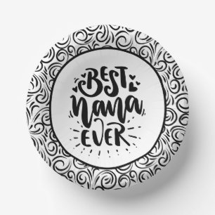 Cute Best Nana Mother's Day Paper Plate