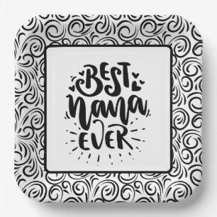 Cute Best Nana Mother's Day Paper Plate