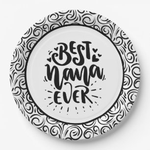 Cute Best Nana Mother's Day Paper Plate