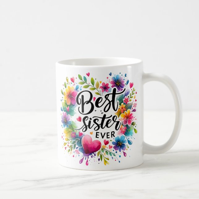 Cute Best Sister Ever Mug Wrap (Right)