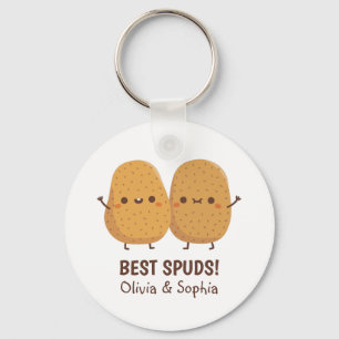 Cute Best Spuds Best Buds Funny Potatoes Pun Key Ring