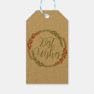 Cute Best Wishes Wreath   Gift Tags