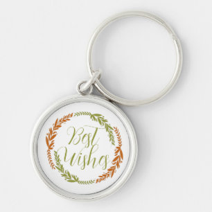 Cute Best Wishes Wreath Key Ring