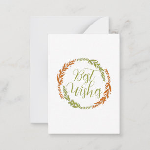 Cute Best Wishes Wreath Postcard