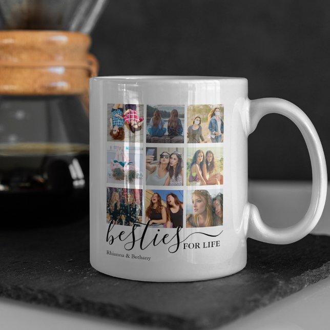 Cute Besties For Life Photo Collage Coffee Mug (Creator Uploaded)