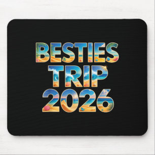 Cute besties trip 2026 girls vacation cruise mouse pad