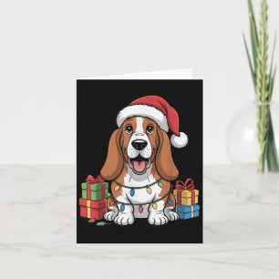 Cute Bet Hound Christmas Funny Bhole Dog Lover Hol Card