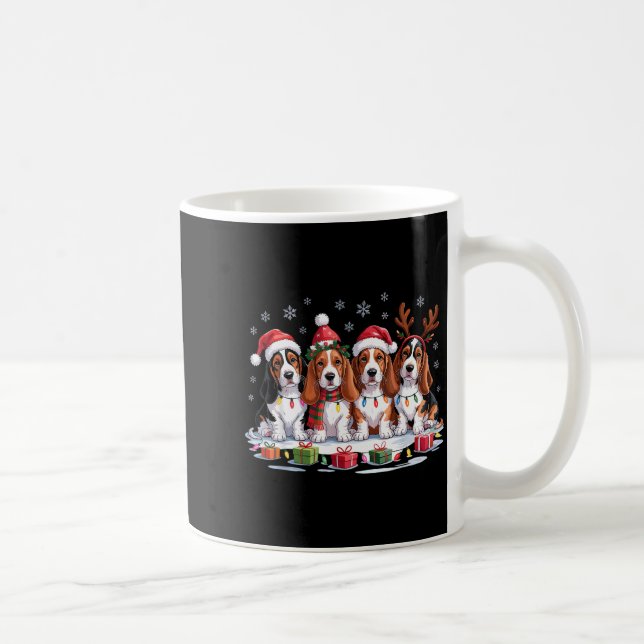 Cute Bet Hound Christmas Pupes Dog Lovers Funny Ho Coffee Mug (Right)