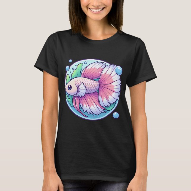 Cute Betta Fish T-Shirt (Front)