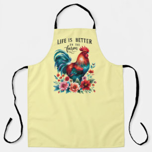 Cute better farm life word art apron