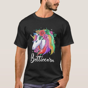 Cute Bettiecorn Personalised Name Unicorn Bettie T-Shirt