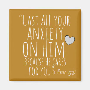 Cute Bible Verse Heart Print Magnet