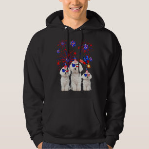 Cute Bichon Frise Dogs American Flag Happy 4th Of Hoodie