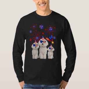 Cute Bichon Frise Dogs American Flag Happy 4th Of T-Shirt