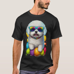 Cute Bichon Frise Easter Eggs Dog Costume Womens M T-Shirt