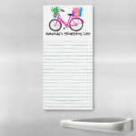 Cute Bicycle Custom Grocery Shopping List Magnetic Notepad<br><div class="desc">Make your shopping lists in style with this customisable grocery shopping notepad. Change the text to suit your needs. Hand drawn lines give you someplace to write but you can delete if you prefer. Check my shop for more!</div>