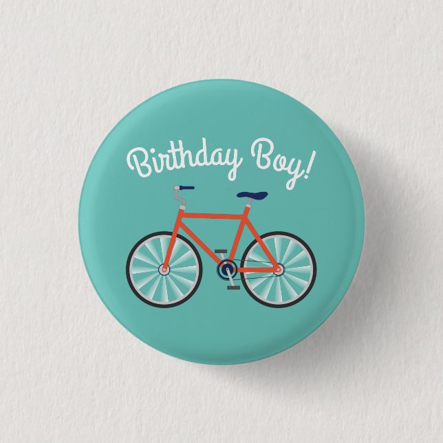 Cute Bicycle Kids Bike Birthday Boy 3 Cm Round Badge (Front)