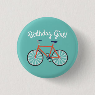 Cute Bicycle Kids Bike Birthday Girl 3 Cm Round Badge