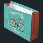 Cute Bicycle Kids Bike Birthday Party Cycling Large Gift Bag<br><div class="desc">This adorable mod colourful cute bicycle sports birthday party collection is perfect for a kids birthday celebration! Customise the text to make them your own. The modern look and feel is the perfect way to celebrate your little one that loves cycling and riding their bike on their birthday! Perfect for...</div>
