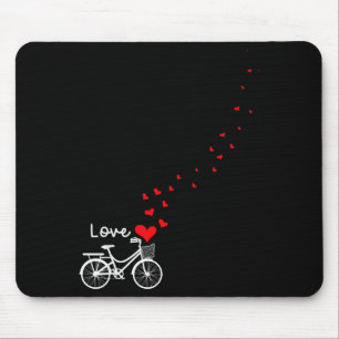 Cute Bicycle Love - Sweetest Day Gift Valentines D Mouse Pad
