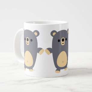 Cute Big Blue Cartoon Bear Jumbo Mug