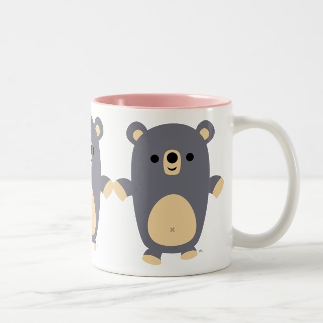 Cute Big Blue Cartoon Bear Mug (Right)
