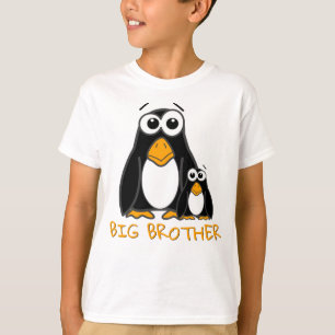 Cute Big Brother Penguin Sibling Cartoon Funny T-Shirt
