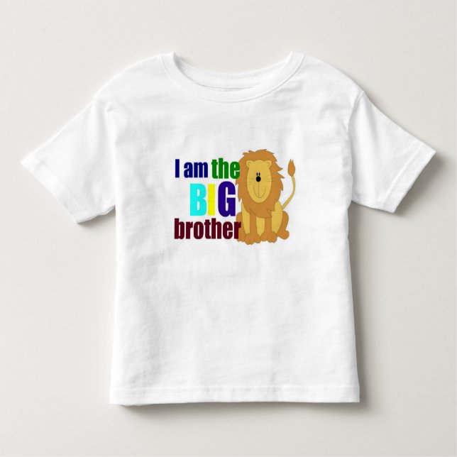 Cute Big Brother with Lion Toddler  T-Shirt (Front)