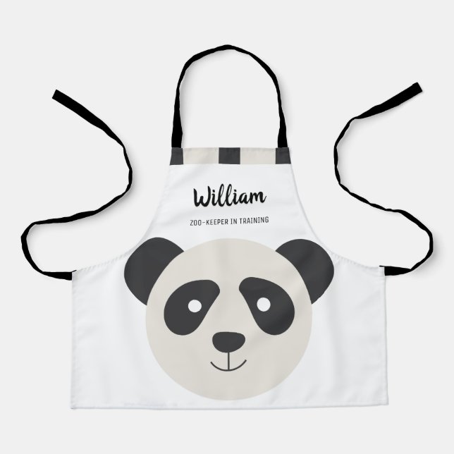 Cute BIG Cartoon Panda Zoo Keeper in Training Apron (Front)